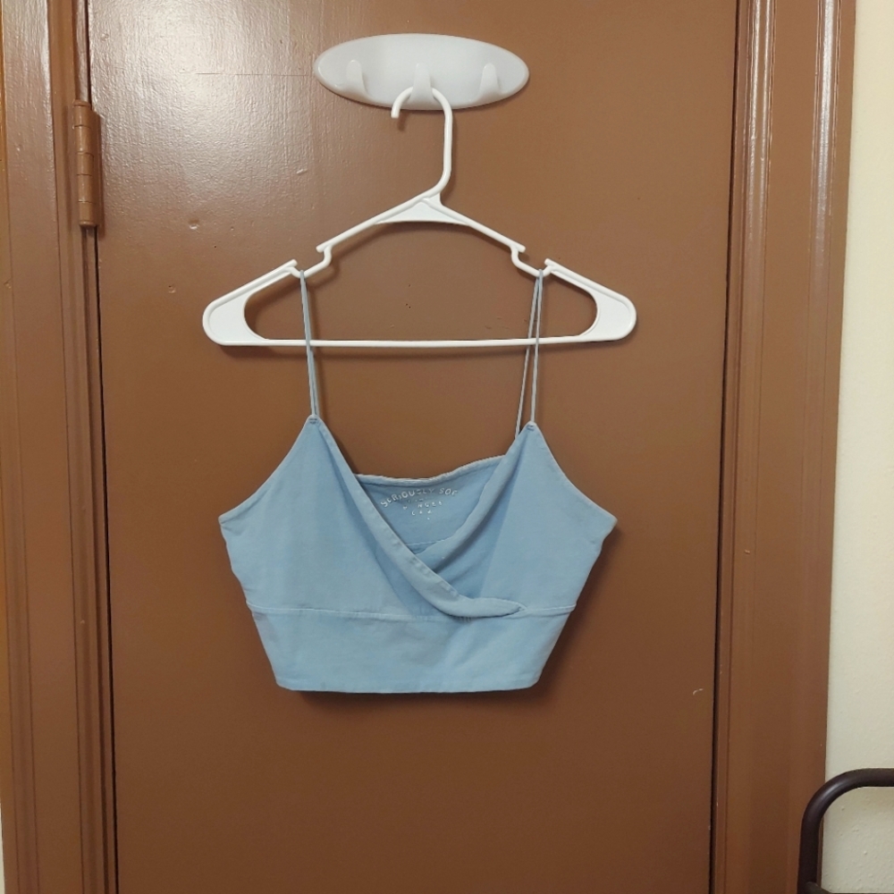 Baby Blue Cropped Tank Top